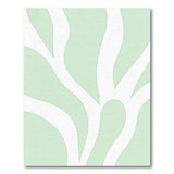 Mint Green Organic Leaf Abstract Area Rug