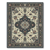Traditional Persian Navy Medallion Area Rug