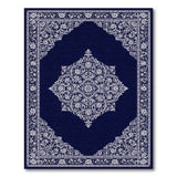 Traditional Persian Medallion Navy Blue Traditional Persian Medallion Rug