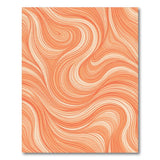 Orange Swirl Flow Area Rug
