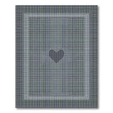 Pixelated Heart Grey Area Rug