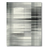 Abstract Black White Grid Line Area Rug