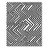 Black White Geometric Maze No. 2 Area Rug