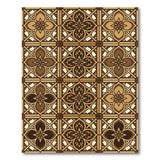 Ornate Brown Persian Tile Area Rug
