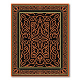 Intricate Orange Persian Area Rug