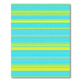Teal Yellow Striped Geometric Area Rug