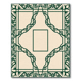 Intricate Green Persian Border Rug