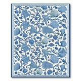 ODIKA Washable Blue Coastal Shells Area Rug - Non-Slip Low Pile Nautical Beach Rug