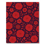 Vibrant Red Rose Floral Area Rug