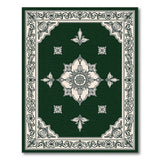 Elegant Green Persian Medallion Traditional Persian Area Rug