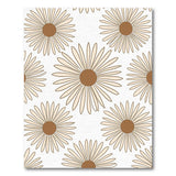 Beige Daisy Floral Area Rug