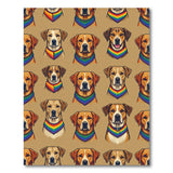Rainbow Bandana Dogs Kids Area Rug