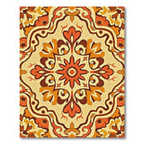 Intricate Orange Persian Medallion Area Rug