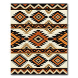 Orange Southwestern Geometric Diamond Rug