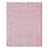 Distressed Pink Floral Area Rug