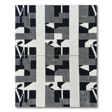 Bold Black White Geometric Modern Rug