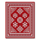 Red Persian Snowflake Area Rug