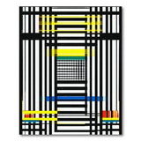Multi-color and Patterns Bold Multi-Color Geometric Grid Area Rug