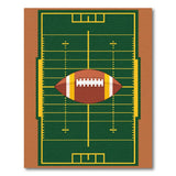 Multi-color and Patterns Football Field Area Rug with Centered Ball