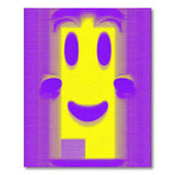Vibrant Yellow Smiley Face Cartoon Area Rug