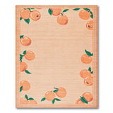 Whimsical Peach Fruit Border Area Rug