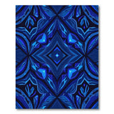 Vibrant Blue Geometric Diamond Area Rug