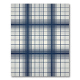 Blue and Teal Navy Grid Geometric Modern Area Rug