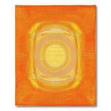 Vibrant Orange Sunburst Geometric Area Rug
