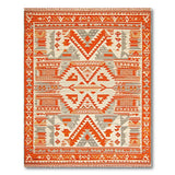 Southwestern Orange Orange Southwestern Geometric Area Rug