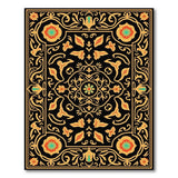 Multi-color and Patterns Opulent Gold Floral Persian Area Rug