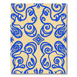 Intricate Blue Paisley Swirl Area Rug