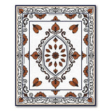 Burnt Orange Traditional Persian Medallion Rug
