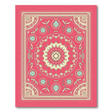 Vibrant Pink Persian Mandala Area Rug