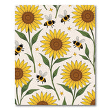 Whimsical Sunflower Bee Garden Area Rug