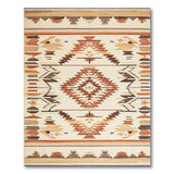 Brown and Tan Southwestern Terracotta Diamond Southwestern Area Rug