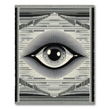All-Seeing Eye Black White Geometric Rug