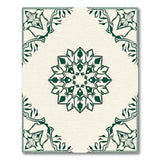 Green Intricate Green Mandala Persian Area Rug