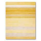 Yellow Yellow Horizontal Stripe Area Rug