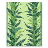 Lush Green Fern Silhouette Area Rug