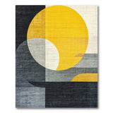 Bold Yellow Circle Geometric Area Rug