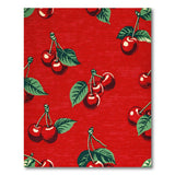 Vintage Cherry Red Fruit Pattern Rug