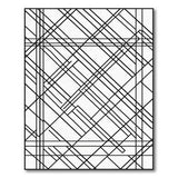 Bold Black White Geometric Line Art Area Rug