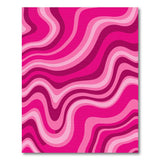 Abstract Area Pink Vibrant Pink Wavy Abstract Area Rug
