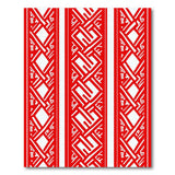 Red Bold Red Heritage Tribal Area Rug