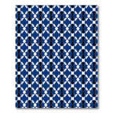 Navy Blue Geometric Medallion Area Rug
