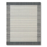 Black White Framed Stripe Area Rug