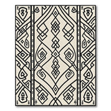 Heritage Tribal Black White Area Rug