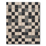 Black White Textured Geometric Area Rug