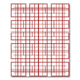 Red Bold Red Grid Geometric Area Rug