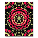 Multi-color and Patterns Boho Chic Vibrant Pink Mandala Boho Area Rug